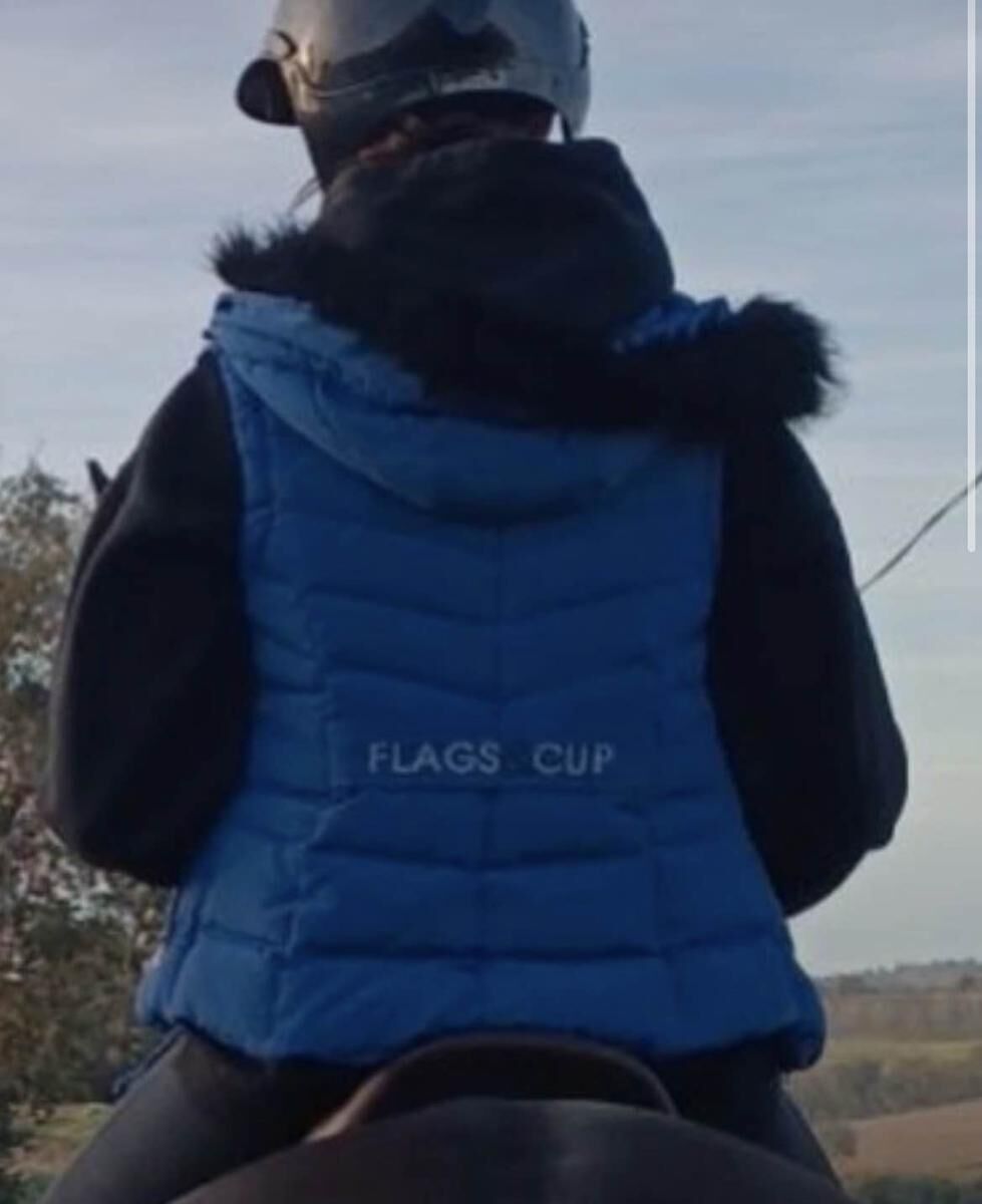 veste flags and cup bleue électrique