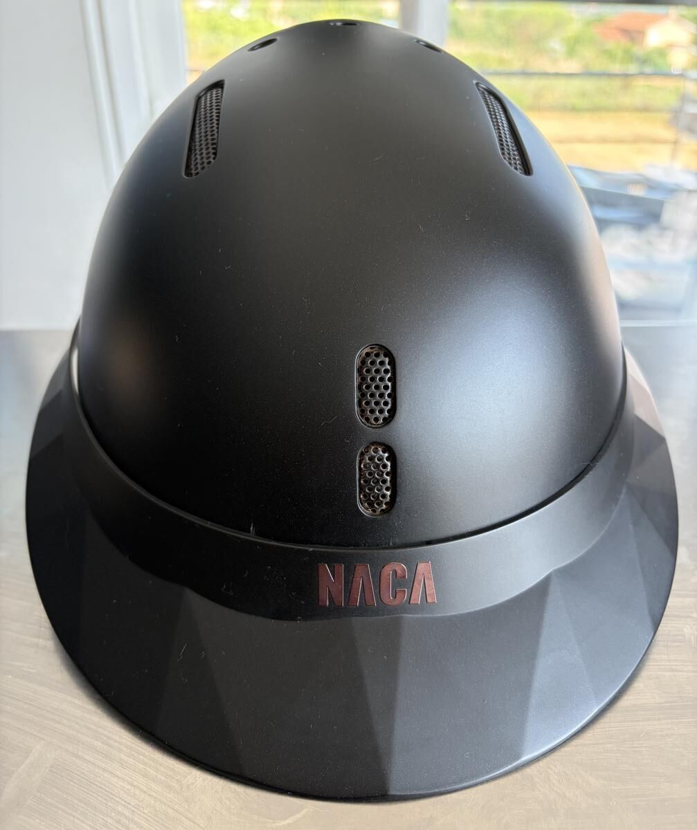 Casque NACA Gravity S noir mat, taille S mousse 56 avec visière