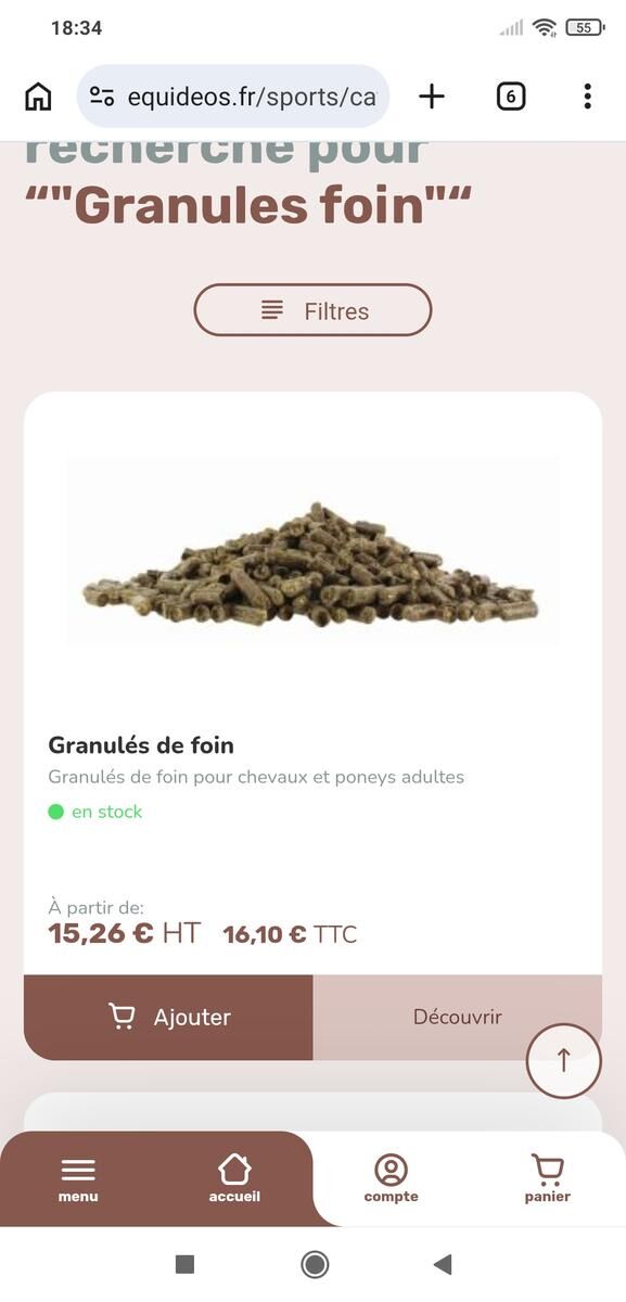 Granulés de foin