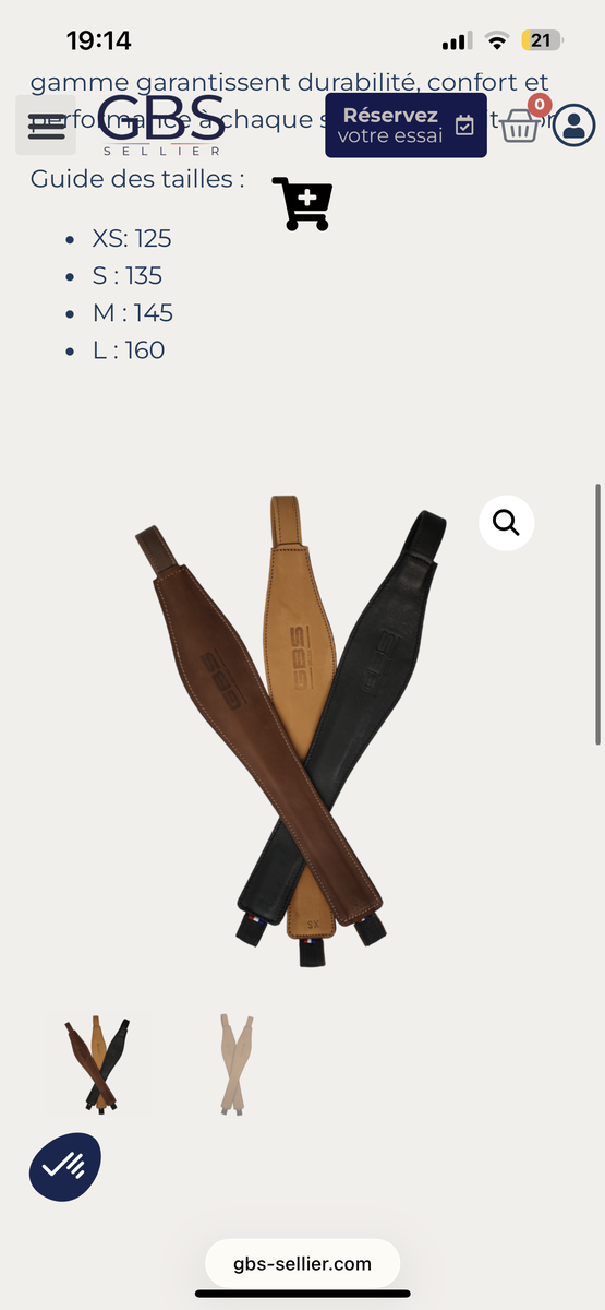 Étrivières monobranche GBS