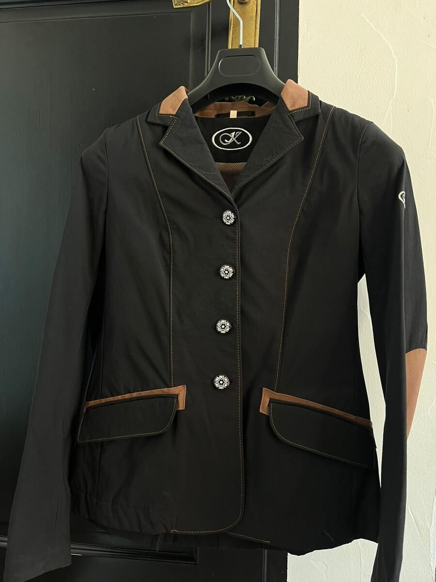 Veste de concours noire et camel