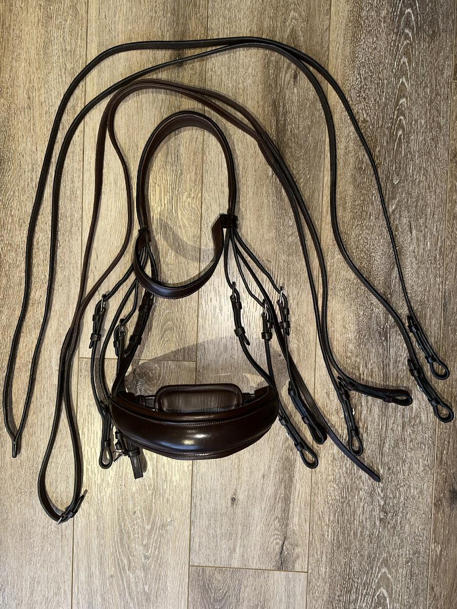 Bride Dy’on avec 2 paires de rênes marron Dy’on