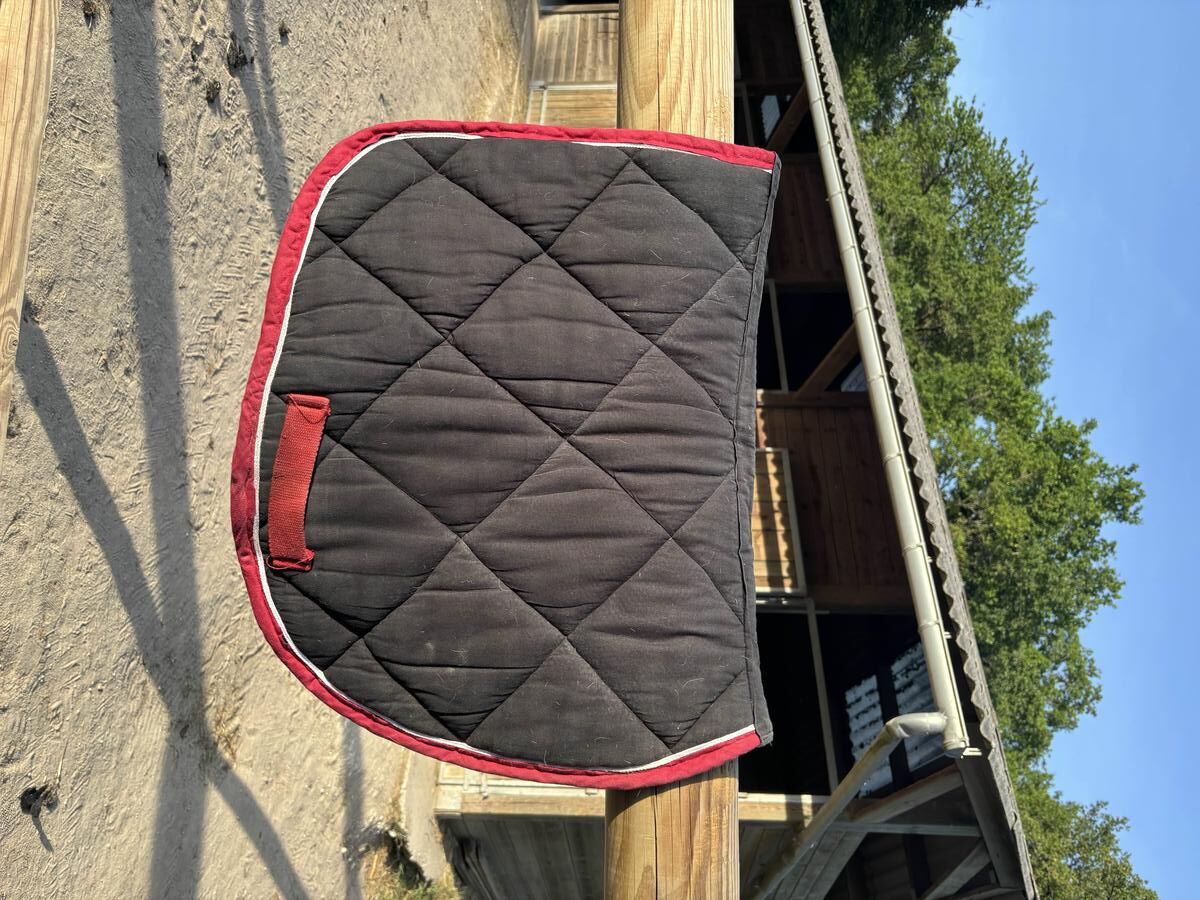 tapis cheval noir et rouge