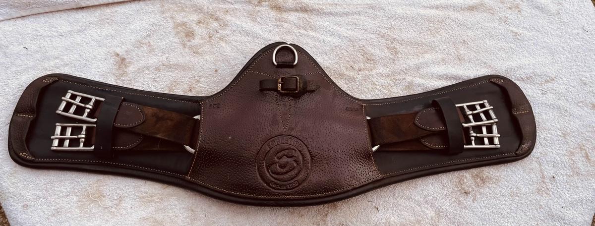 Sangle courte Forestier 60cm cuir havane