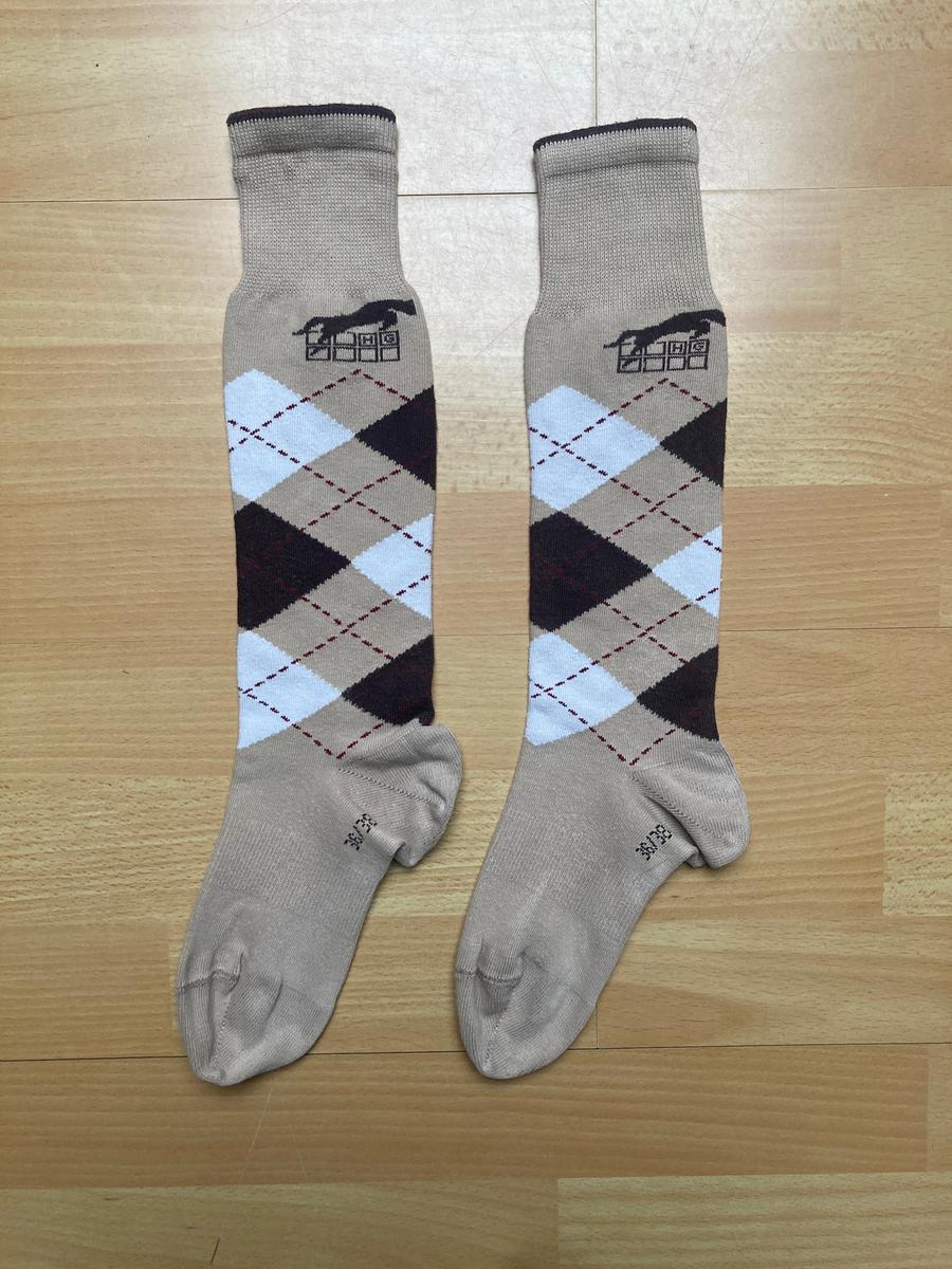 Chaussettes d'équitation Hervé Godignon – Motif losanges – Taille 36/38
