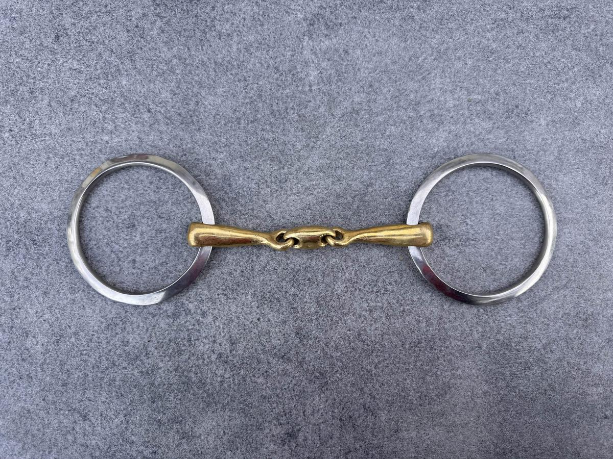 mors double brisure gros anneaux plats 135mm