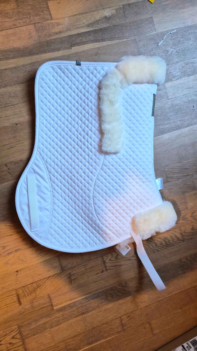 Tapis de selle / blanc / équitation / cheval / amortisseur