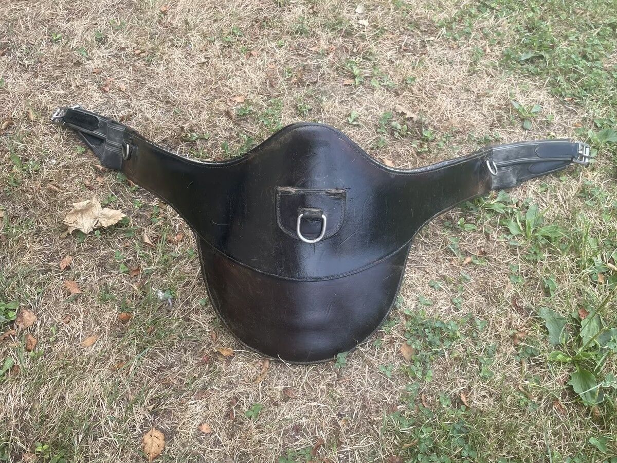 sangle bavette cuire noir