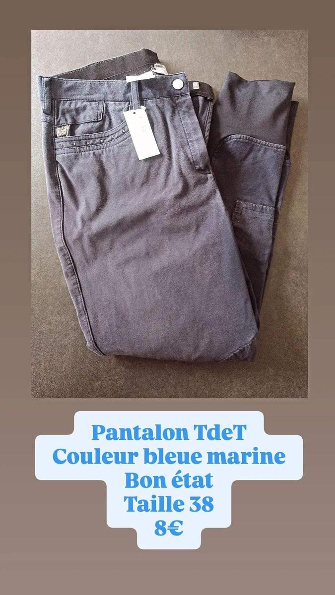 Pantalon bleu marine TdeT