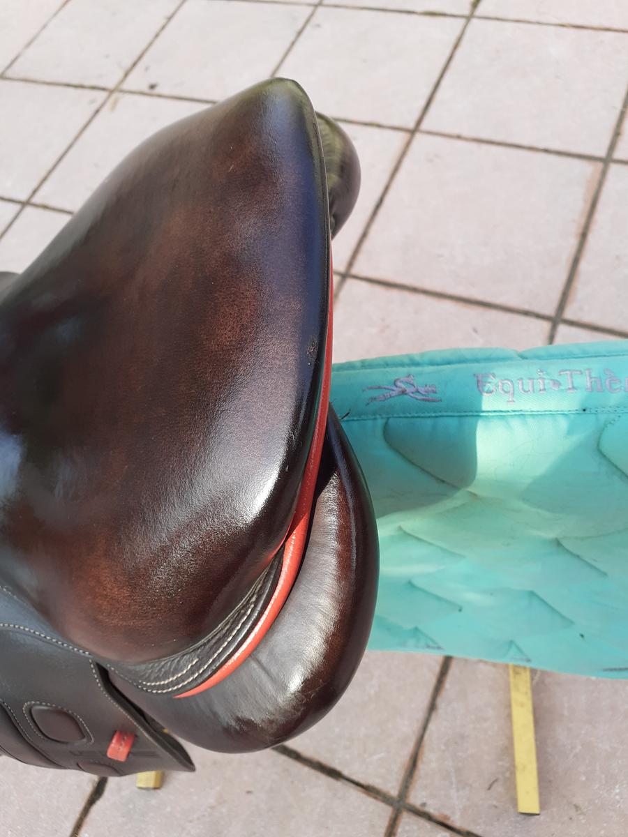 Selle obstacle GBS semi-creuse marron 17 pouces 2019