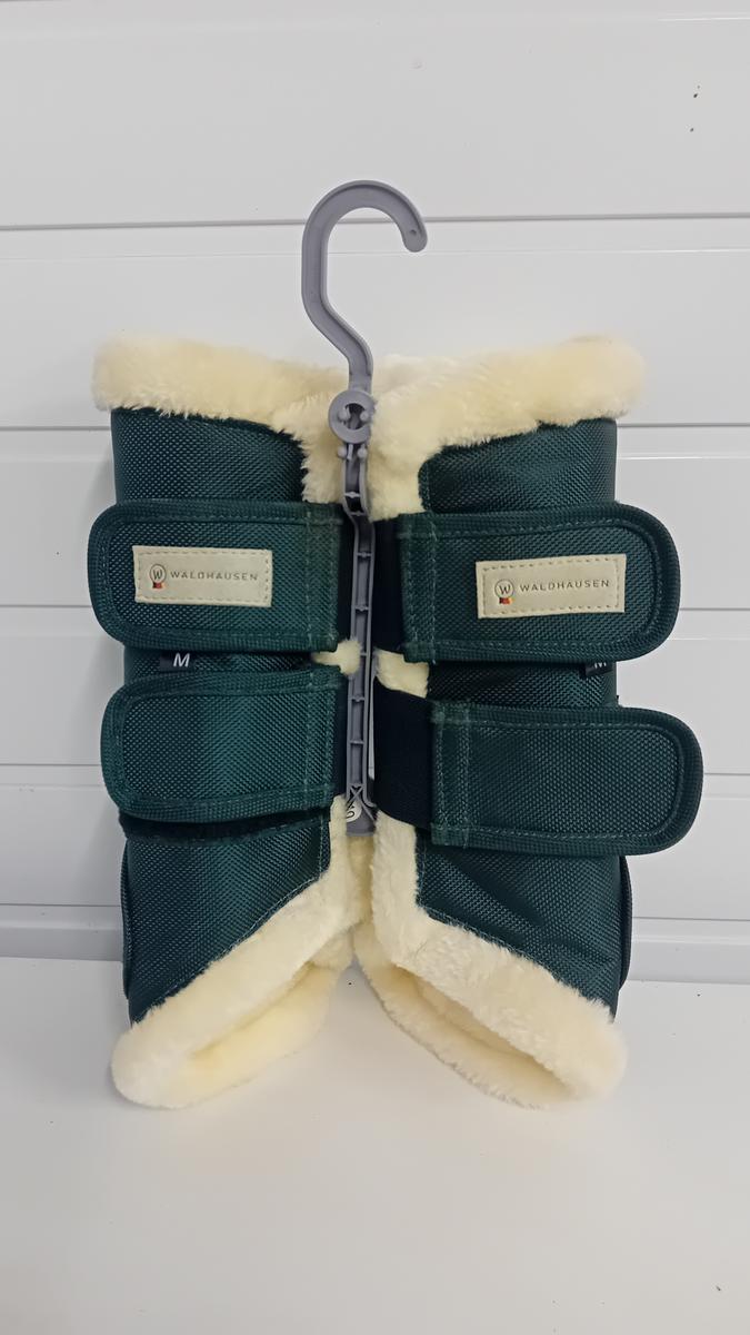 Guêtres vertes à moumoute