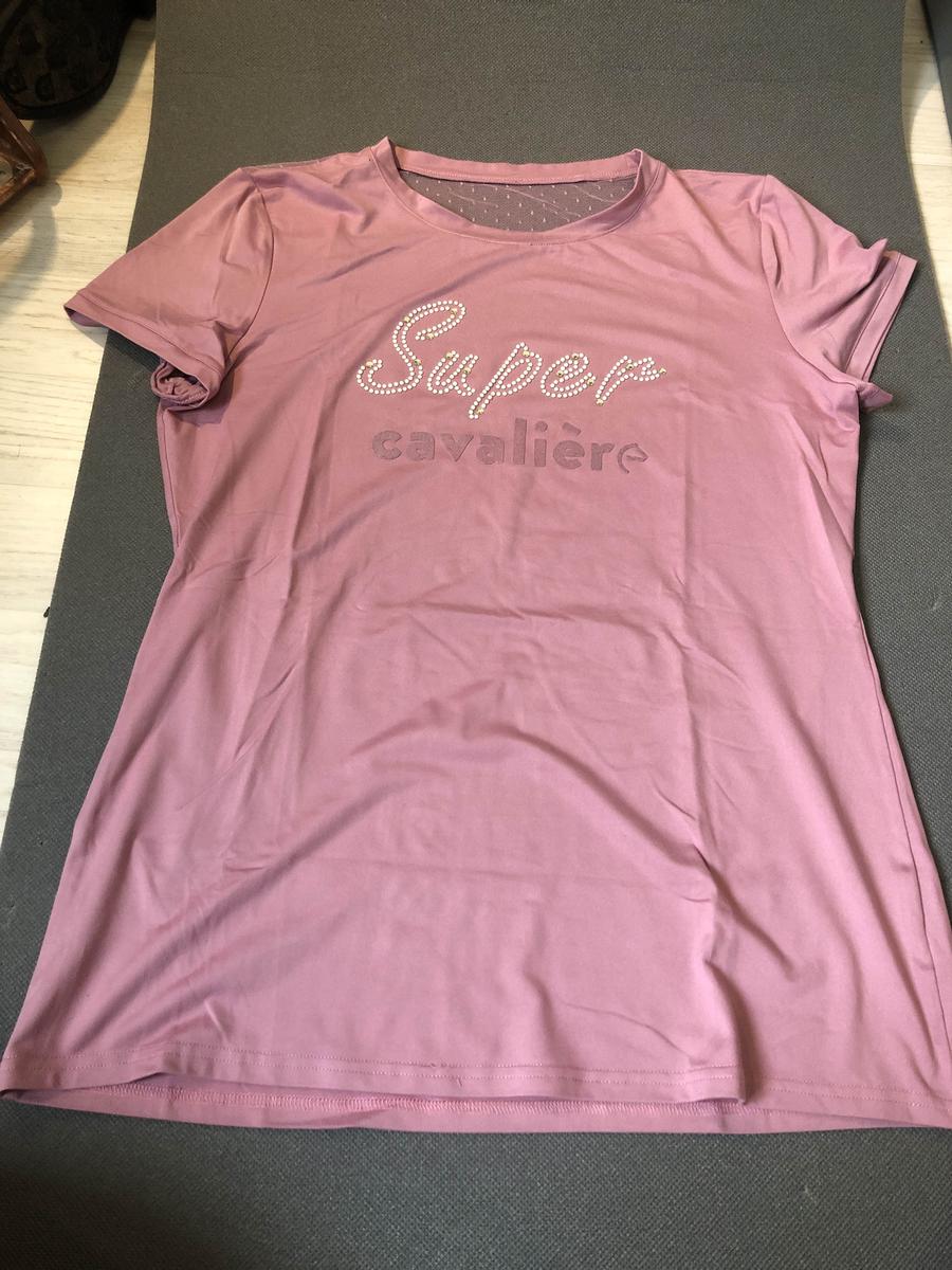 t-shirt Equitheme rose taille L