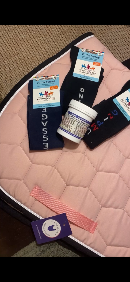 Tapis Equidées rose pâle T cheval