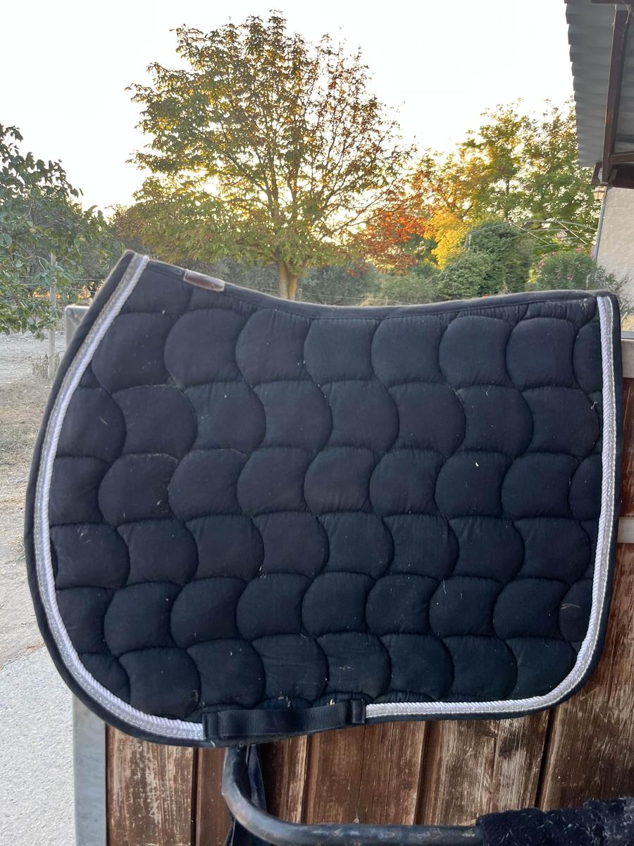 tapis equitheme noir et argent