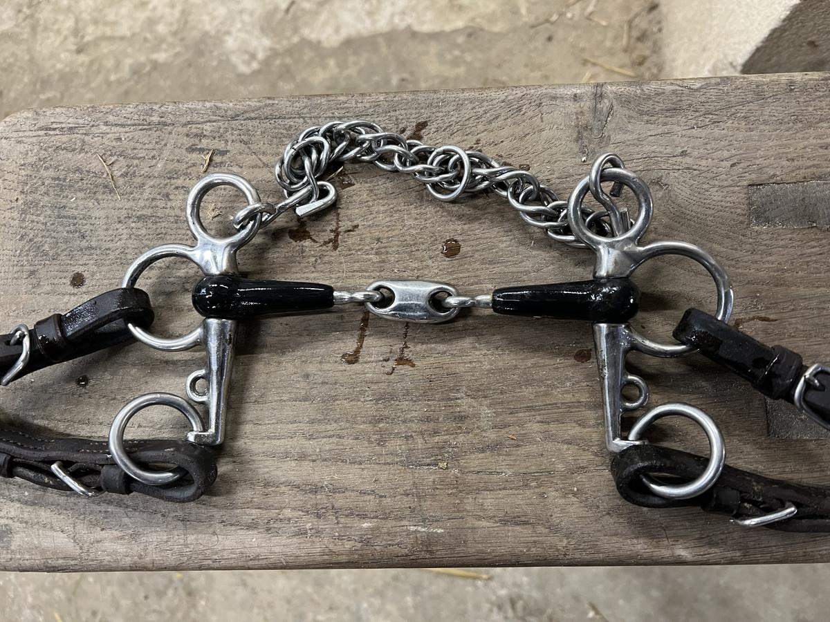 Mors pelham caoutchouc