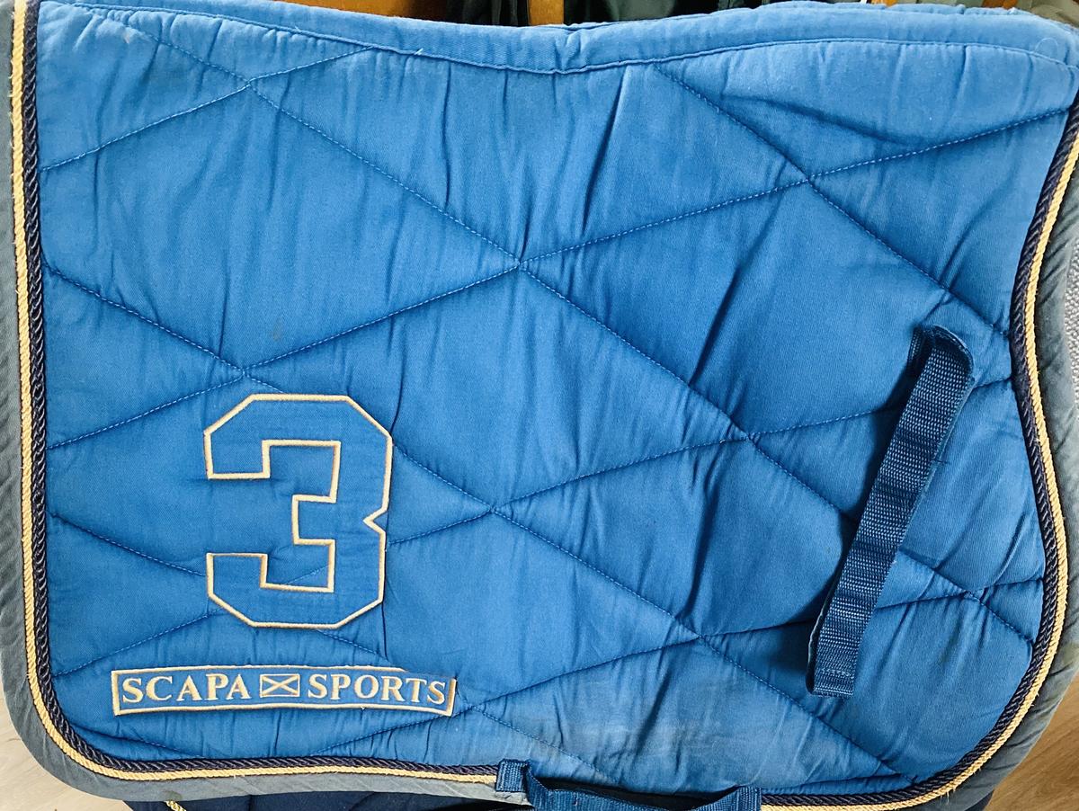 Tapis Scapa sport bleu/or taille cheval
