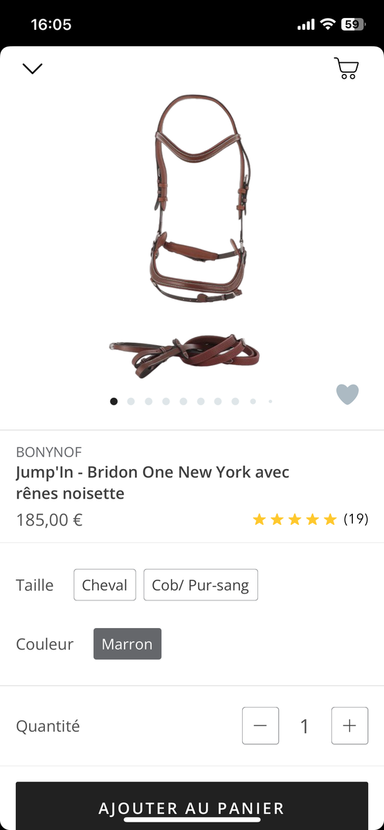 Bridon anatomique jump’in