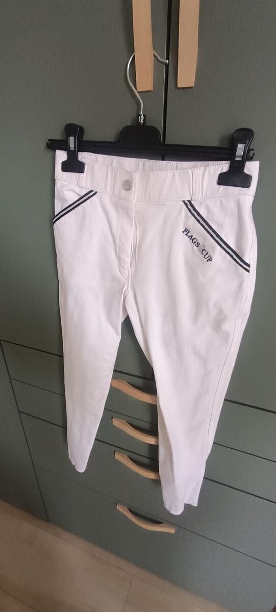 Pantalon équitation flags &cup blanc