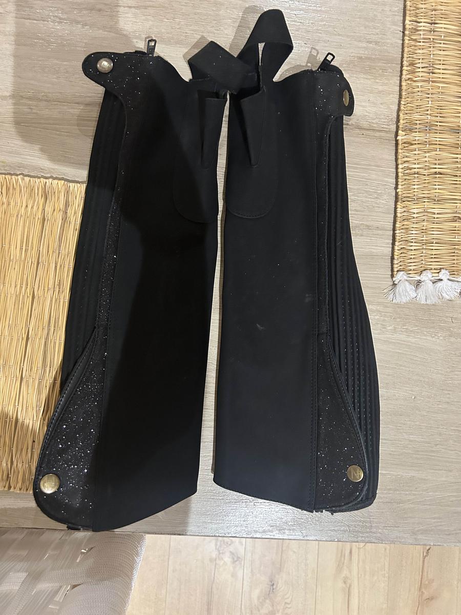 chaps pailletés noir