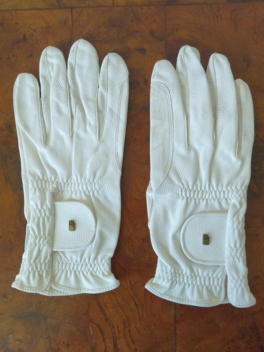 Gants d’équitation blancs Roeckl Grip