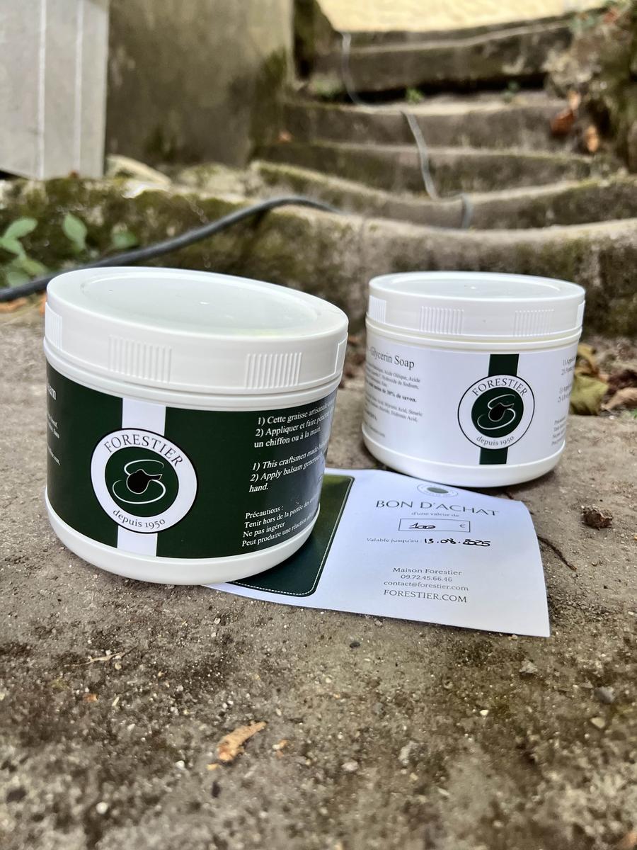 Kit entretien cuir forestier + bon 100 euros