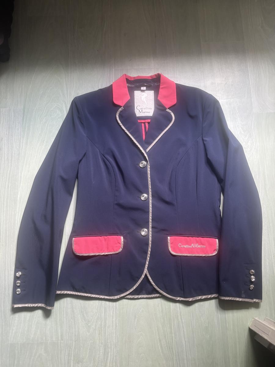 Veste de concours Cavallino Marino bleu et rose