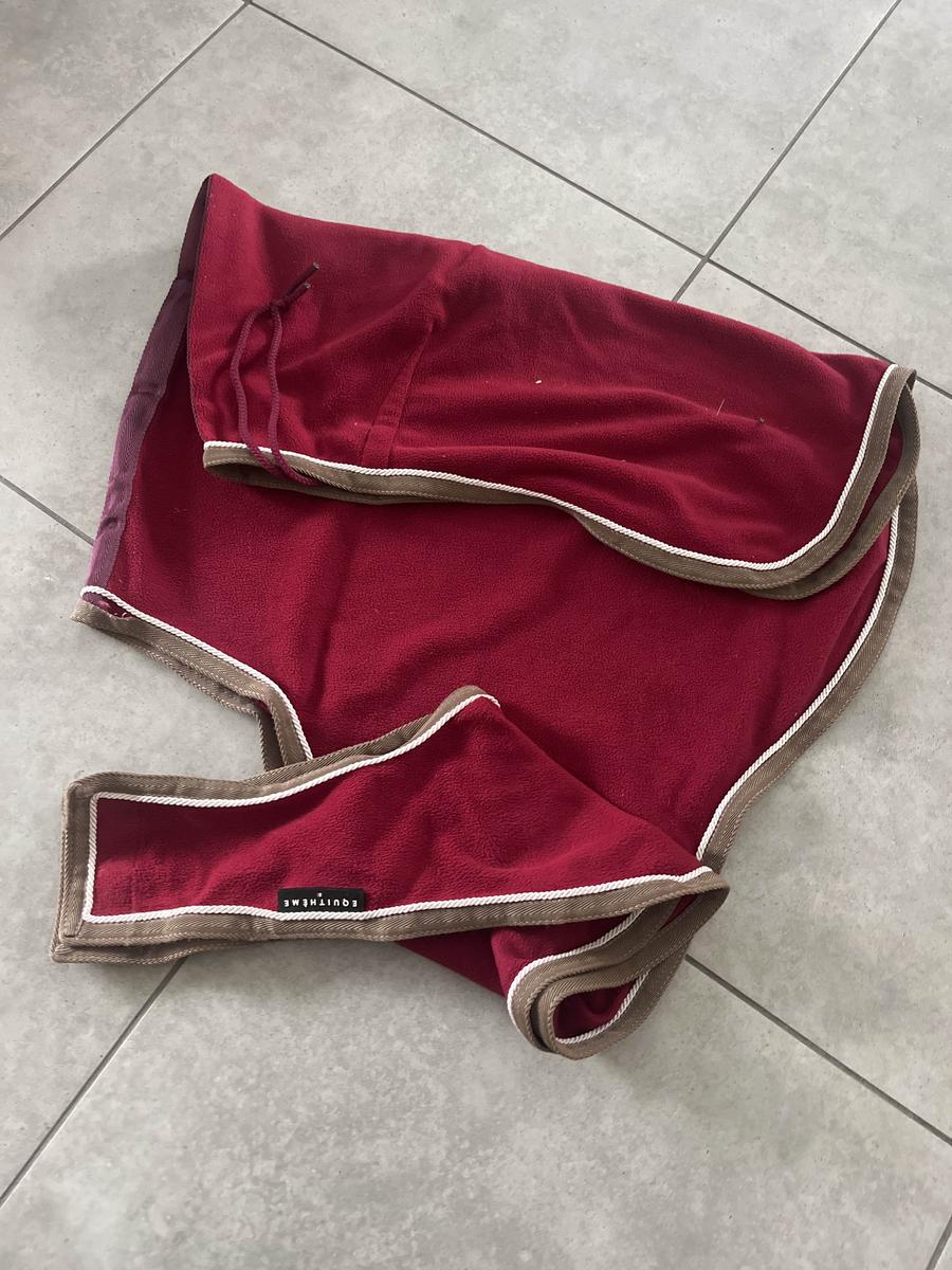 couvre rein polaire rouge équitheme