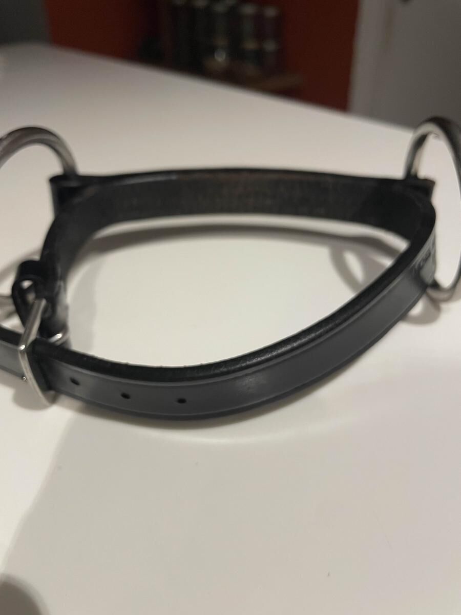 Mors droit en cuir noir MICHEL ROBERT