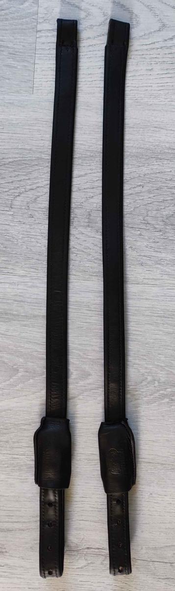 Étrivières monobrin cuir noir Devoucoux taille M