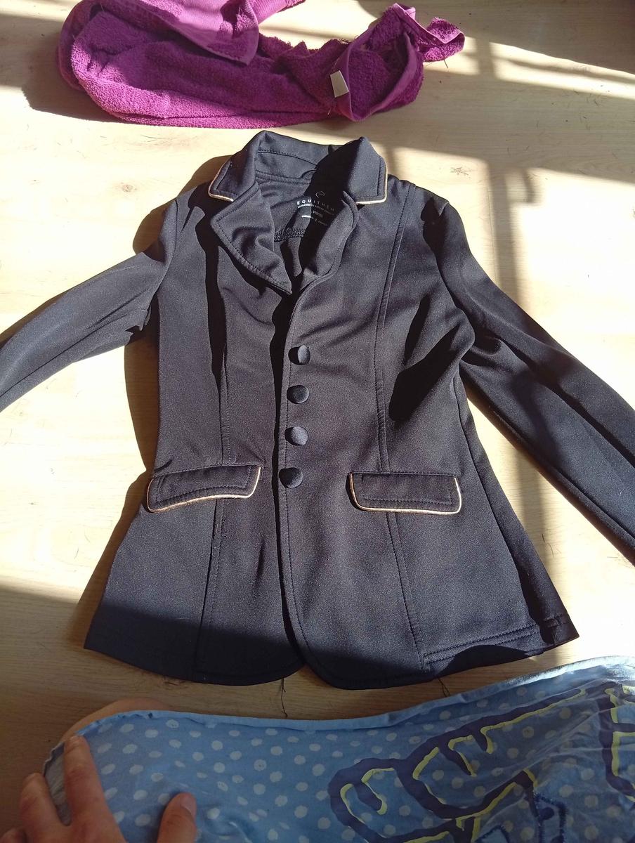 veste de concours noir doré equiteme