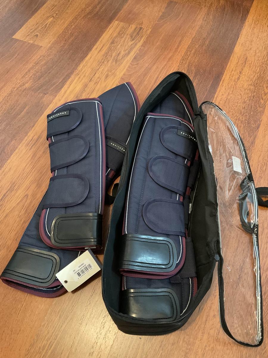 Guêtres de transport équithème bleu renforcée