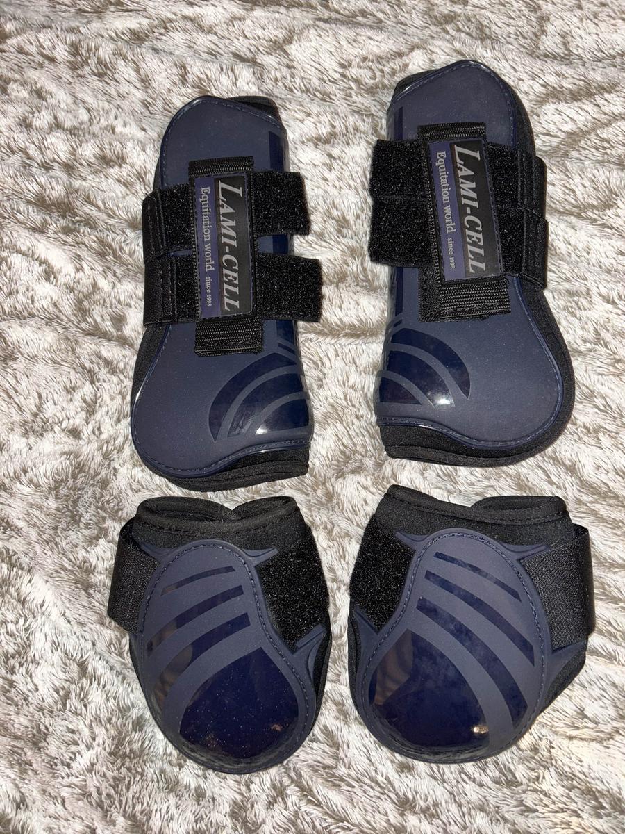 Ensemble Guêtres bleues marine