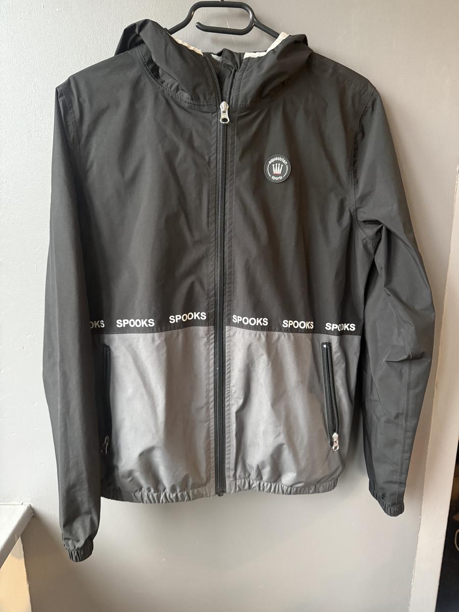 Veste Dianna kaway coupe vent spooks gris noir et blanc zipe taille XS/34