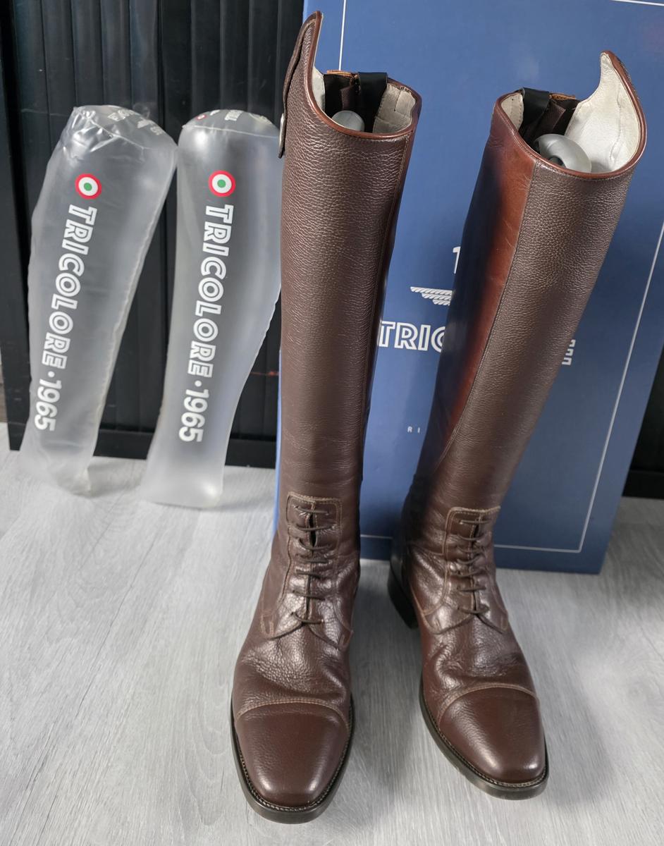 Bottes cuir marron De Niro Amabile pointure 40 taille MA-M