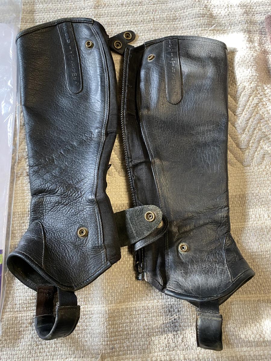 Chaps cuir noir equitheme