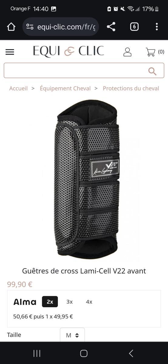 Guetre cross lamicell