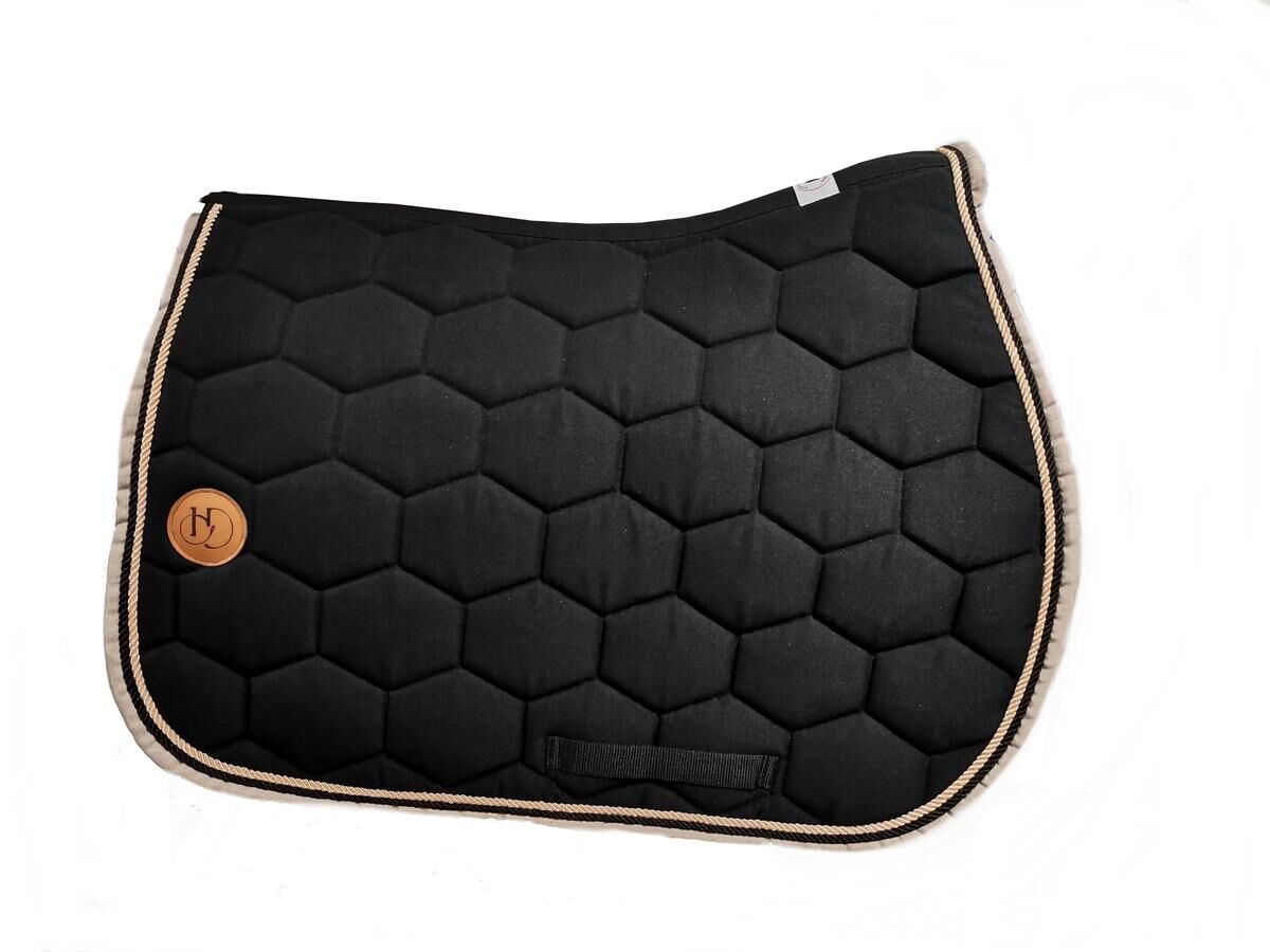 Tapis de selle Equ'idées Noir et beige