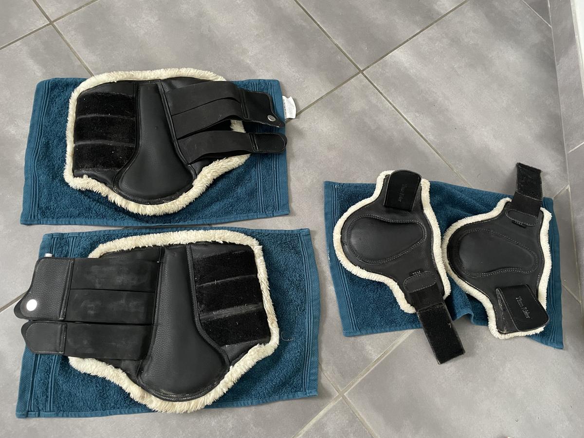 Guêtres fermées dressage + protège boulet