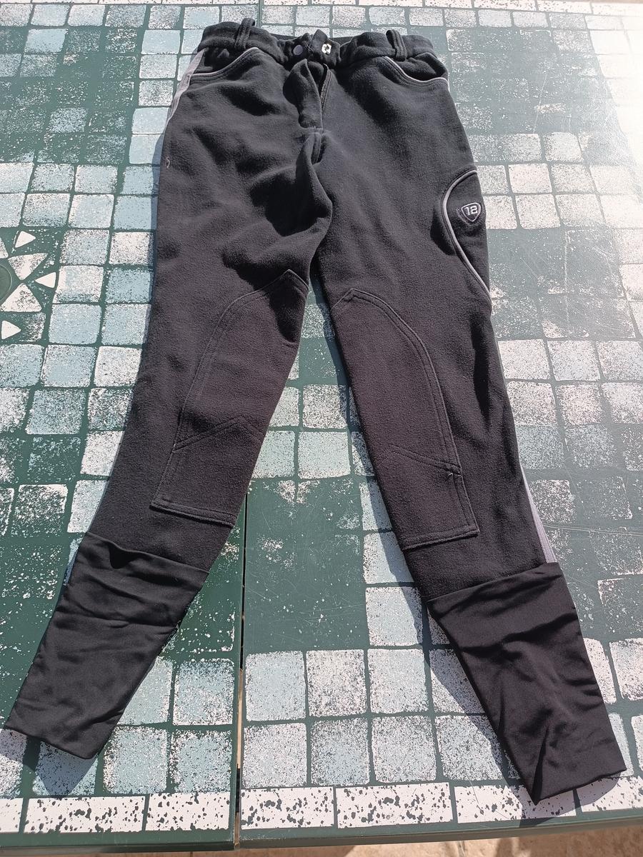 Pantalon d'équitation Fouganza noir et gris