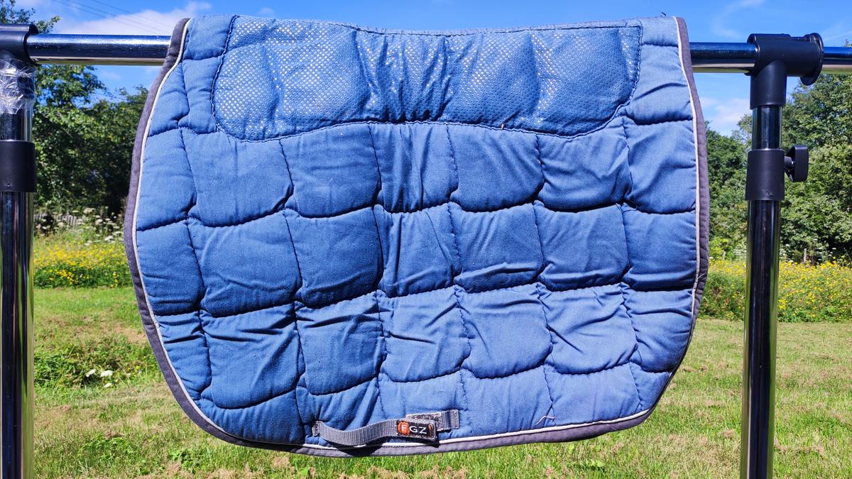 Tapis bleu taille poney Fouganza