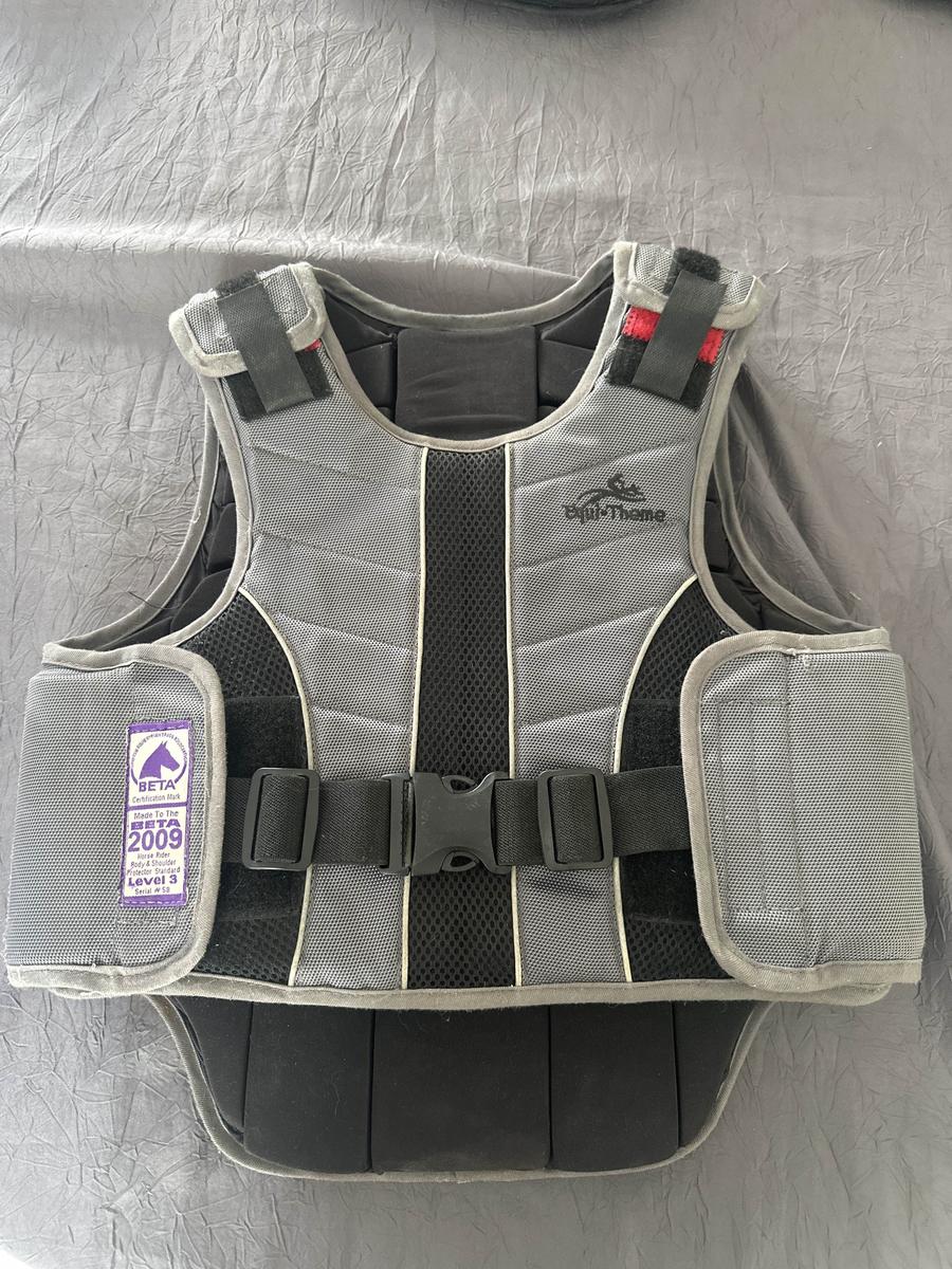 dorsal level 3  équi-theme cross gilet de protection gris
