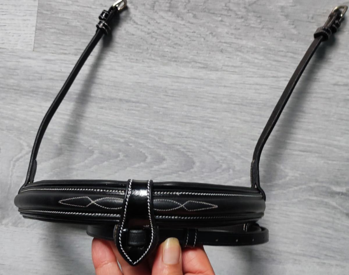 Muserolle combinée Jump In Godignon Westerday cuir noir taille cheval neuve