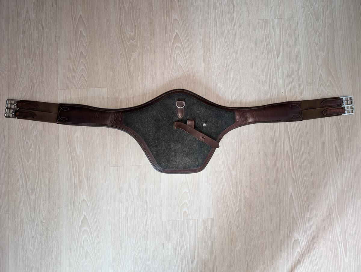 Bavette en cuir marron