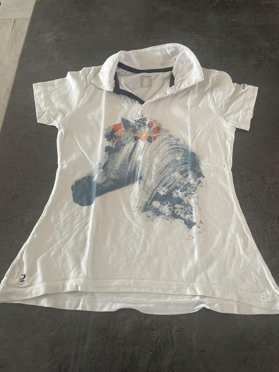 Polo blanc à manches décathlon